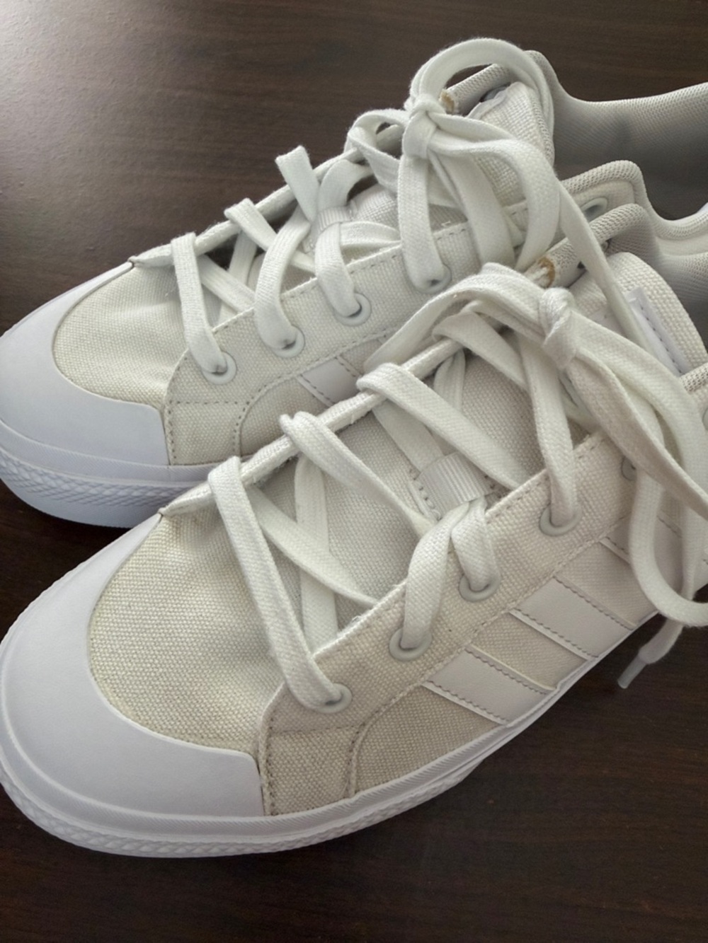 Adidas Women’s Nizza Canvas Platform Sneakers - White - Size 10 - Picture 6 of 7